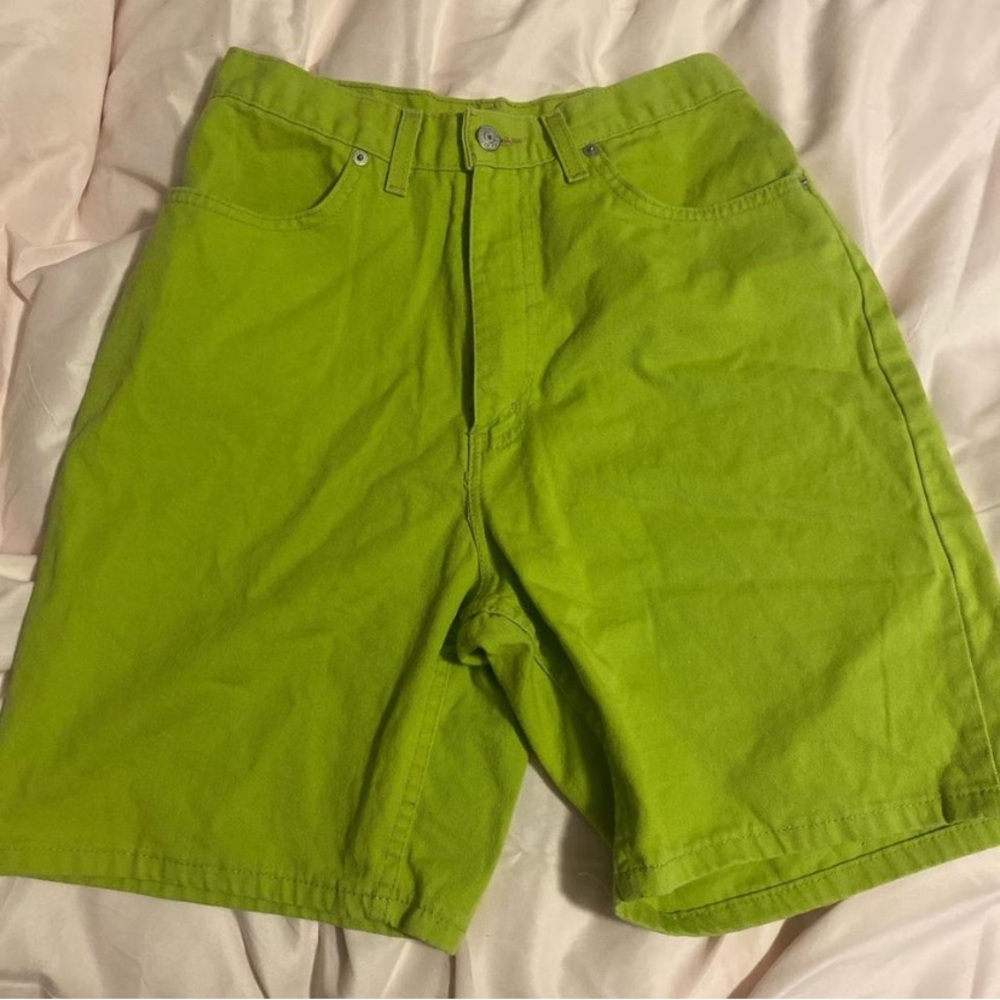 Neon Green Faded Glory Shorts
